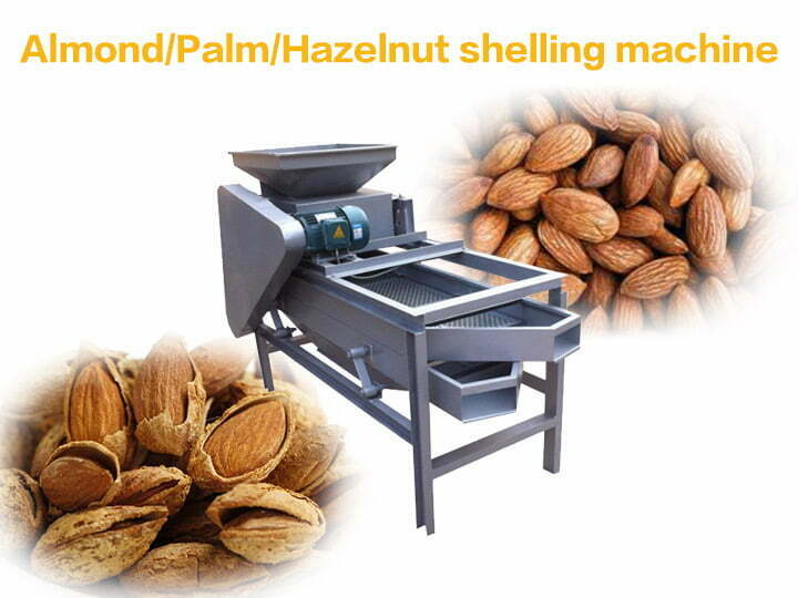 almond shelling hulling machine