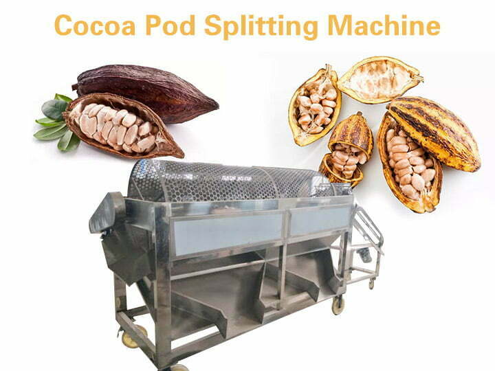 cocoa pod splitter and separator machine