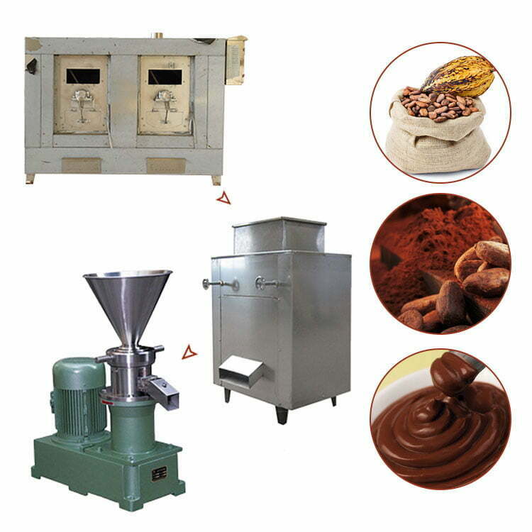 Fully automatic cocoa paste production line cocoa liquor, cocoa mass