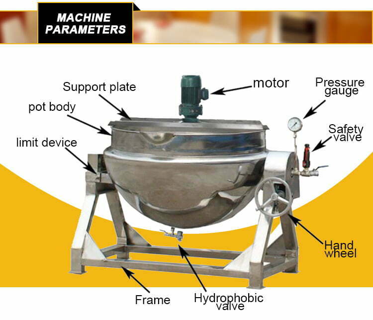 sugar cooking pot structure