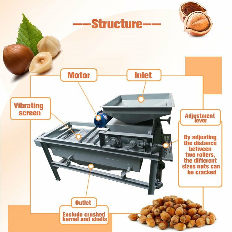 almond husking machine structure