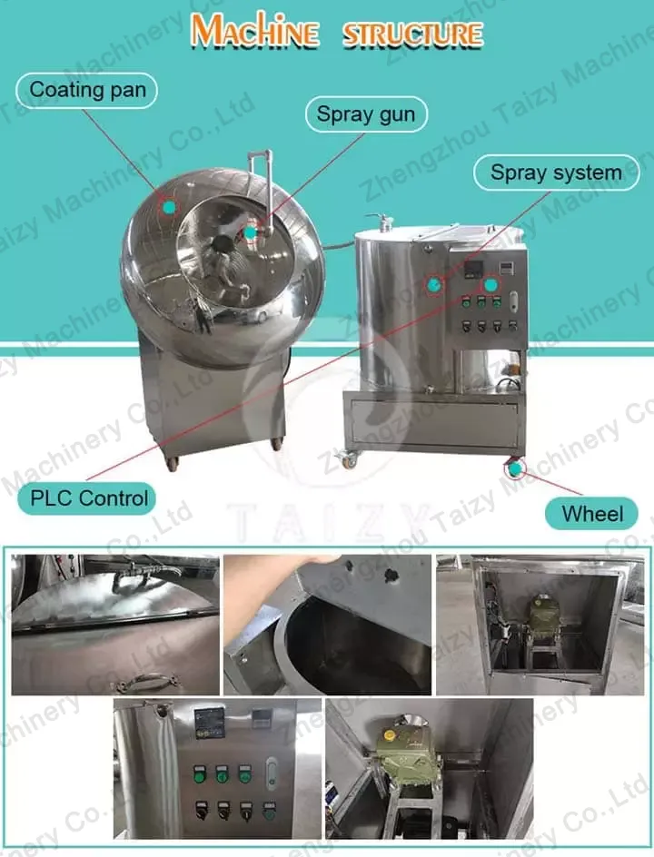 nut coating machine structure