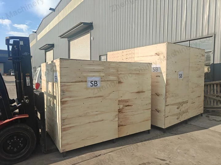 Macadamia Nut Cracking Machine in the transport box