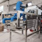 Cocoa bean peeling machine